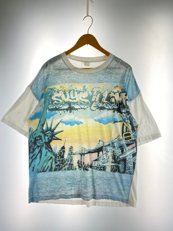 【現状渡し品】【メンズ】 USED 90~00S SKY THE LIMIT PRINT TEE 半袖Tシャツ ショートスリーブ ヴィンテージ 146-260718-AS-42-min サイズ：不明 下記参照 カラー：ホワイト 万代Net店