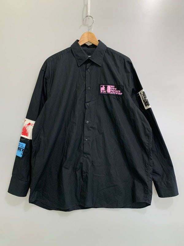 【中古品】【メンズ】 RAF SIMONS ラフシモンズ 20SS MY OWN PRIVATE ANTWERP PATCH SHIRTS パッチ オーバーサイズ シャツ 140-260314-cn-3-min サイズ：44 カラー：ブラック 万代Net店