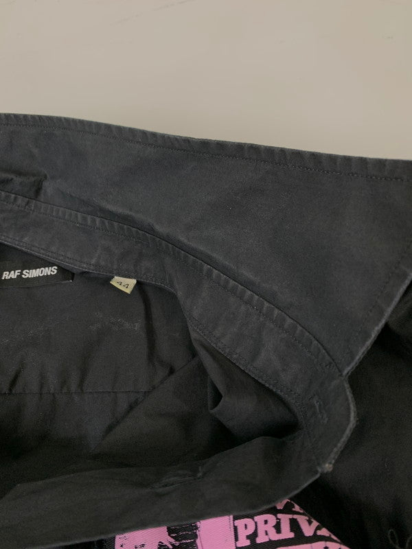 【中古品】【メンズ】 RAF SIMONS ラフシモンズ 20SS MY OWN PRIVATE ANTWERP PATCH SHIRTS パッチ オーバーサイズ シャツ 140-260314-cn-3-min サイズ：44 カラー：ブラック 万代Net店