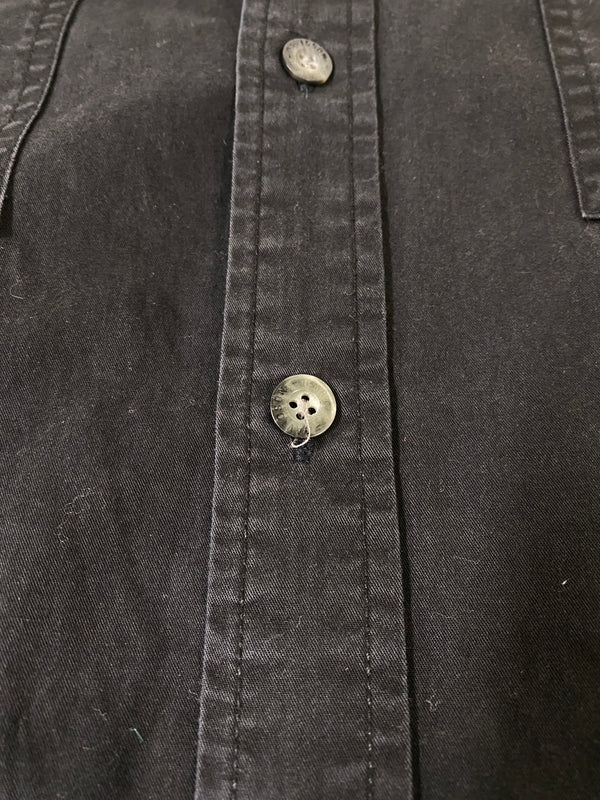【中古品】【メンズ】 HARLEY DAVIDSON ハーレーダビッドソン INITIAL S/S SHIRT イニシャル ショートスリーブシャツ 半袖シャツ トップス 145-260709-yn-06-min サイズ：XL カラー：ブラック 万代Net店