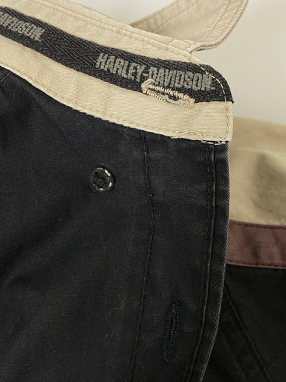 【中古品】【メンズ】 HARLEY DAVIDSON ハーレーダビッドソン INITIAL S/S SHIRT イニシャル ショートスリーブシャツ 半袖シャツ トップス 145-260709-yn-06-min サイズ：XL カラー：ブラック 万代Net店