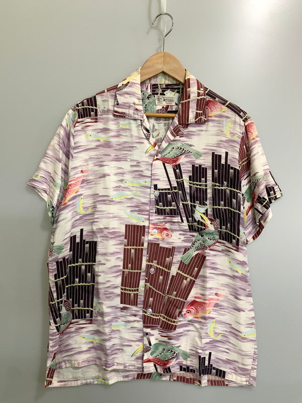 【中古品】【メンズ】 ARTVOGUE 50's HAWAIANN SHIRT アートヴォーグ 50年代 ハワイアンシャツ 半袖シャツ トップス 146-260316-yn-11-min サイズ：M カラー：マルチカラー 万代Net店