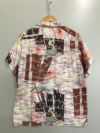 【中古品】【メンズ】 ARTVOGUE 50's HAWAIANN SHIRT アートヴォーグ 50年代 ハワイアンシャツ 半袖シャツ トップス 146-260316-yn-11-min サイズ：M カラー：マルチカラー 万代Net店