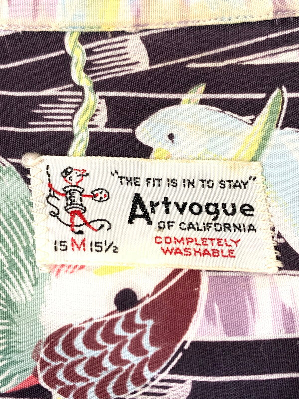 【中古品】【メンズ】 ARTVOGUE 50's HAWAIANN SHIRT アートヴォーグ 50年代 ハワイアンシャツ 半袖シャツ トップス 146-260316-yn-11-min サイズ：M カラー：マルチカラー 万代Net店