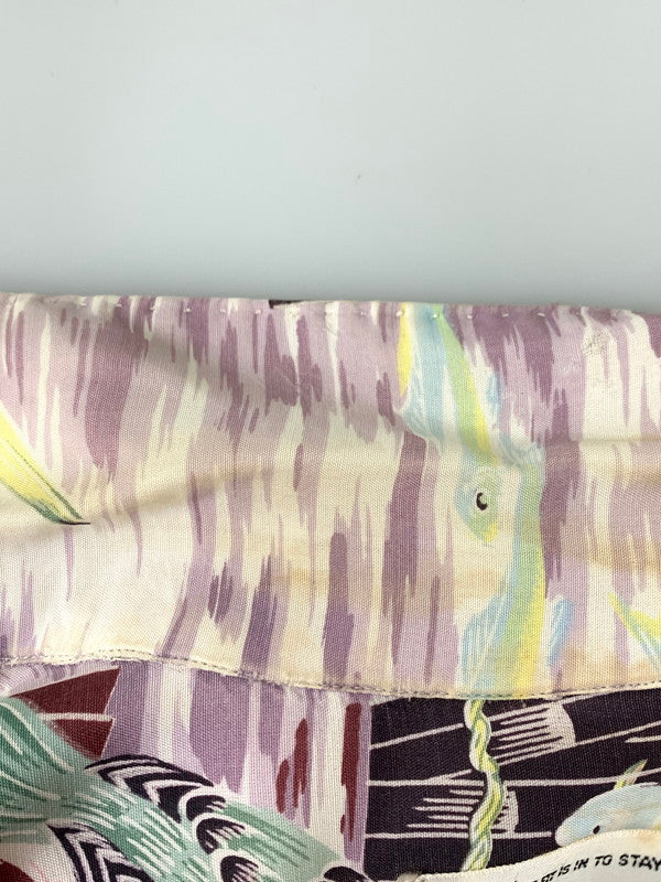 【中古品】【メンズ】 ARTVOGUE 50's HAWAIANN SHIRT アートヴォーグ 50年代 ハワイアンシャツ 半袖シャツ トップス 146-260316-yn-11-min サイズ：M カラー：マルチカラー 万代Net店