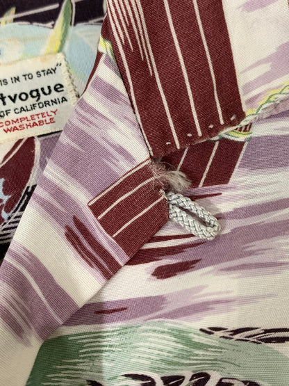 【中古品】【メンズ】 ARTVOGUE 50's HAWAIANN SHIRT アートヴォーグ 50年代 ハワイアンシャツ 半袖シャツ トップス 146-260316-yn-11-min サイズ：M カラー：マルチカラー 万代Net店