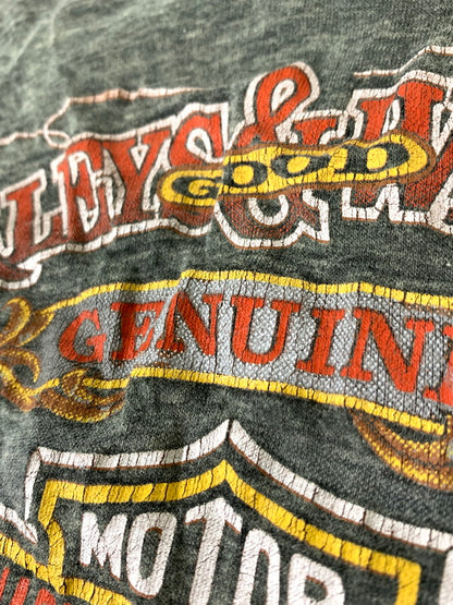 【中古品】【メンズ】 HARLEY DAVIDSON ハーレーダビッドソン 80's 3D EMBREM TEE 80年代 3D エンブレム Tシャツ 半袖Tシャツ トップス 146-260316-yn-12-min サイズ：表記なし 下記参照 カラー：ダークグレー 万代Net店