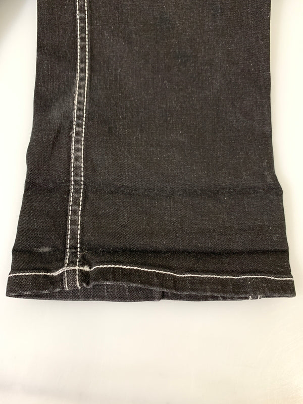 【中古品】【メンズ】 GYANN BROS.ZERO ROAD RUNNER ギャンブローズゼロ ロードランナー コラボ 刺繍 デニムパンツ メンズ ボトムス 156-260704-hu-11-min サイズ：85 カラー：ブラック 万代Net店