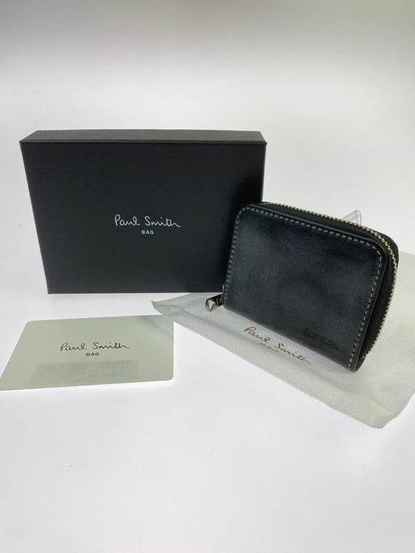 【中古品】【メンズ/レディース】 Paul Smith ポール・スミス ワックスレザー コインケース 813-062 小銭入れ 小物 200-260318-em-20-min カラー：ブラック 万代Net店