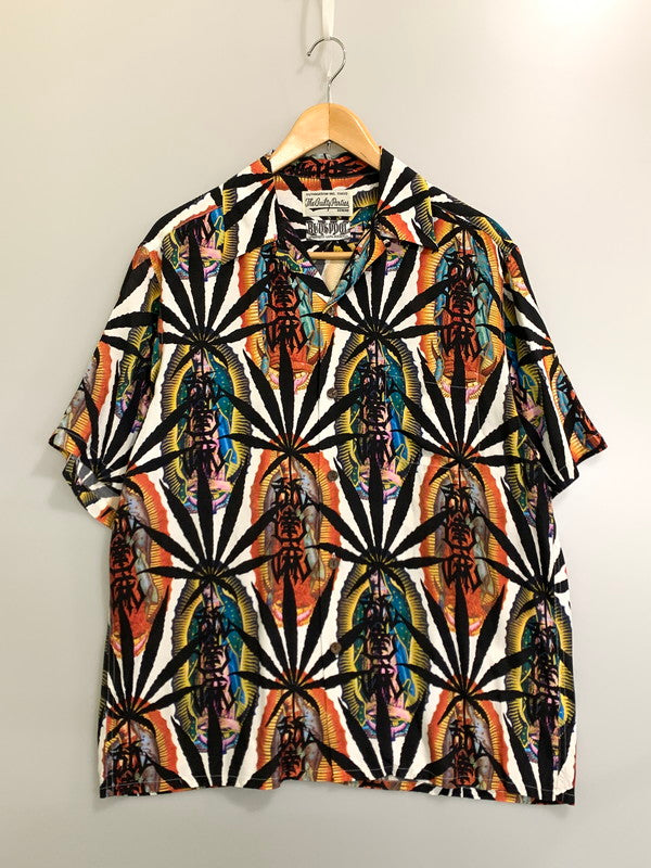 【中古品】【メンズ】 WACKO MARIA × BUDSPOOL HAWAIIAN SHIRT ワコマリア バッズプール ハワイアンシャツ 半袖シャツ トップス 142-260316-yn-09-min サイズ：L カラー：マルチカラー 万代Net店