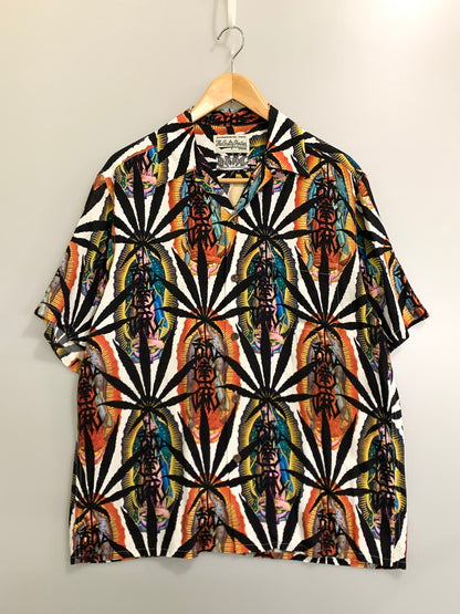 【中古品】【メンズ】 WACKO MARIA × BUDSPOOL HAWAIIAN SHIRT ワコマリア バッズプール ハワイアンシャツ 半袖シャツ トップス 142-260316-yn-09-min サイズ：L カラー：マルチカラー 万代Net店