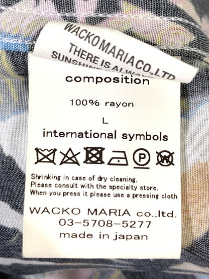【中古品】【メンズ】 WACKO MARIA × BUDSPOOL HAWAIIAN SHIRT ワコマリア バッズプール ハワイアンシャツ 半袖シャツ トップス 142-260316-yn-09-min サイズ：L カラー：マルチカラー 万代Net店