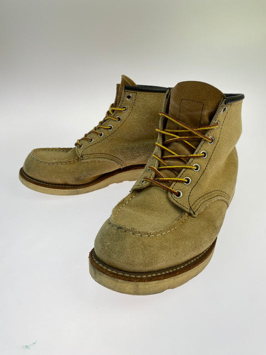 【中古品】【メンズ】 RED WING レッドウィング 6INCH CLASSIC MOC TOE 8173 6インチ クラシック モック トゥ ブーツ 靴 メンズ ラフアウト 164-260318-em-14-min サイズ：25.5cm カラー：ベージュ 万代Net店