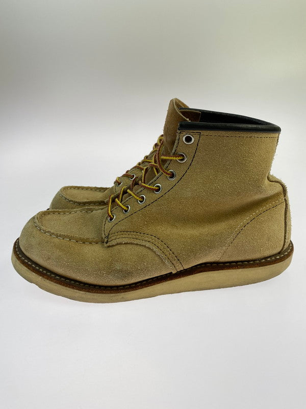 【中古品】【メンズ】 RED WING レッドウィング 6INCH CLASSIC MOC TOE 8173 6インチ クラシック モック トゥ ブーツ 靴 メンズ ラフアウト 164-260318-em-14-min サイズ：25.5cm カラー：ベージュ 万代Net店