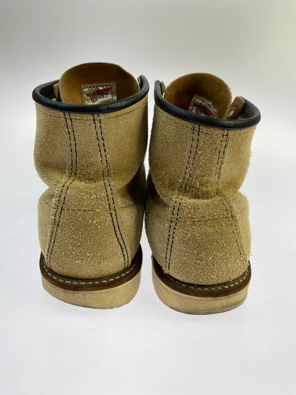 【中古品】【メンズ】 RED WING レッドウィング 6INCH CLASSIC MOC TOE 8173 6インチ クラシック モック トゥ ブーツ 靴 メンズ ラフアウト 164-260318-em-14-min サイズ：25.5cm カラー：ベージュ 万代Net店