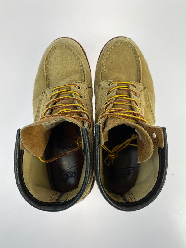 【中古品】【メンズ】 RED WING レッドウィング 6INCH CLASSIC MOC TOE 8173 6インチ クラシック モック トゥ ブーツ 靴 メンズ ラフアウト 164-260318-em-14-min サイズ：25.5cm カラー：ベージュ 万代Net店