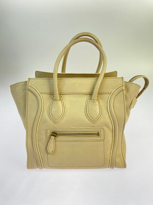 【現状渡し品】【レディース】 CELINE セリーヌ CELINE セリーヌ 167793GFL ラゲージマイクロショッパー バッグ カバン 鞄 180-260321-zi-01-min カラー：ベージュ 万代Net店