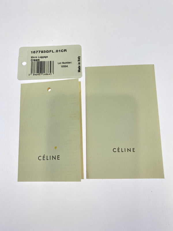 【現状渡し品】【レディース】 CELINE セリーヌ CELINE セリーヌ 167793GFL ラゲージマイクロショッパー バッグ カバン 鞄 180-260321-zi-01-min カラー：ベージュ 万代Net店