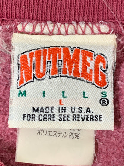 【現状渡し品】【メンズ】 NUTMEG ナツメグ USA製 NBA CHICAGO BULLS SWEAT SHIRT スウェットシャツ トレーナー 146-260718-AS-14-min サイズ：L カラー：パープル 万代Net店