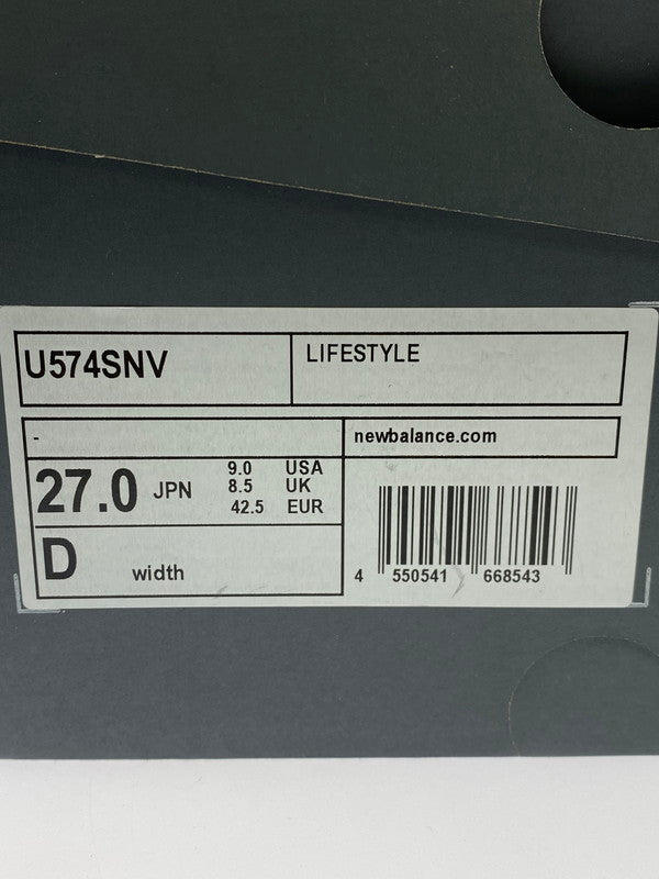 【中古美品】【メンズ】 NEW BALANCE ニューバランス U574SNV 靴 シューズ スニーカー SNEAKER 163-260320-zi-50-min サイズ：27cm カラー：グレー 万代Net店