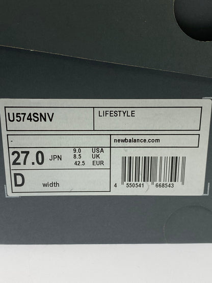 【中古美品】【メンズ】 NEW BALANCE ニューバランス U574SNV 靴 シューズ スニーカー SNEAKER 163-260320-zi-50-min サイズ：27cm カラー：グレー 万代Net店