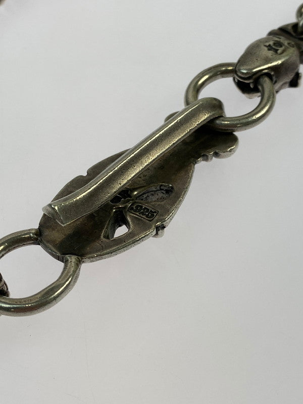 【中古品】【メンズ/レディース】 GABORATORY ガボラトリー クロスオーバルキーパー 2ブルドッグヘッド 6スカル 7オーバル ウォレットチェーン 192-260321-zi-08-min カラー：シルバー 万代Net店