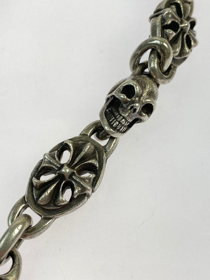 【中古品】【メンズ/レディース】 GABORATORY ガボラトリー クロスオーバルキーパー 2ブルドッグヘッド 6スカル 7オーバル ウォレットチェーン 192-260321-zi-08-min カラー：シルバー 万代Net店