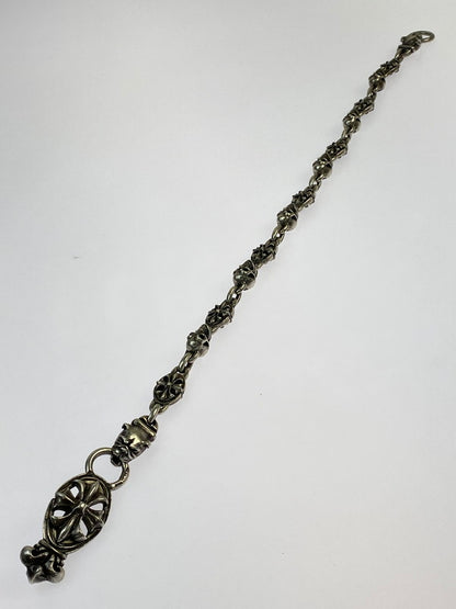 【中古品】【メンズ/レディース】 GABORATORY ガボラトリー クロスオーバルキーパー 2ブルドッグヘッド 6スカル 7オーバル ウォレットチェーン 192-260321-zi-08-min カラー：シルバー 万代Net店