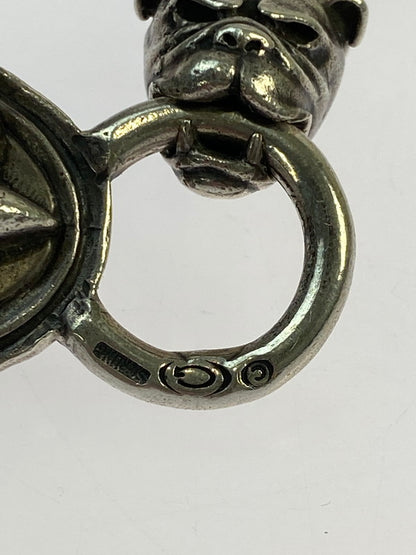 【中古品】【メンズ/レディース】 GABORATORY ガボラトリー クロスオーバルキーパー 2ブルドッグヘッド 6スカル 7オーバル ウォレットチェーン 192-260321-zi-08-min カラー：シルバー 万代Net店