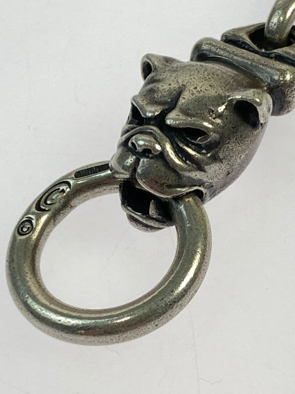 【中古品】【メンズ/レディース】 GABORATORY ガボラトリー クロスオーバルキーパー 2ブルドッグヘッド 6スカル 7オーバル ウォレットチェーン 192-260321-zi-08-min カラー：シルバー 万代Net店