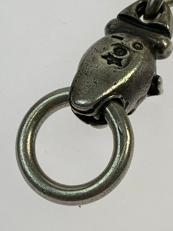 【中古品】【メンズ/レディース】 GABORATORY ガボラトリー クロスオーバルキーパー 2ブルドッグヘッド 6スカル 7オーバル ウォレットチェーン 192-260321-zi-08-min カラー：シルバー 万代Net店