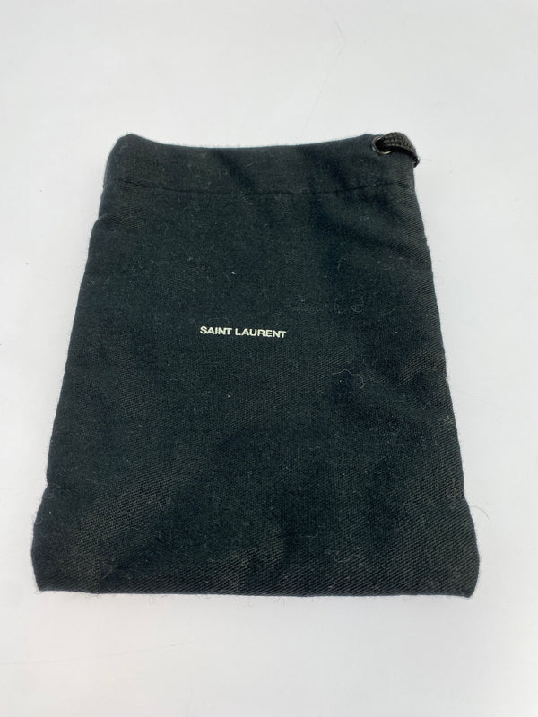 【中古品】【レディース】 SAINT LAURENT サンローラン BRS459880 レザー コンパクトウォレット 三つ折り財布 181-260611-yn-14-min カラー：ブラック 万代Net店