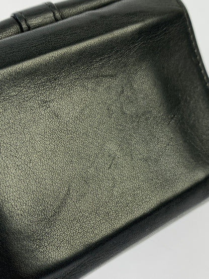 【中古品】【レディース】 SAINT LAURENT サンローラン BRS459880 レザー コンパクトウォレット 三つ折り財布 181-260611-yn-14-min カラー：ブラック 万代Net店