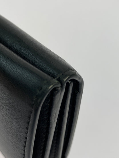 【中古品】【レディース】 SAINT LAURENT サンローラン BRS459880 レザー コンパクトウォレット 三つ折り財布 181-260611-yn-14-min カラー：ブラック 万代Net店