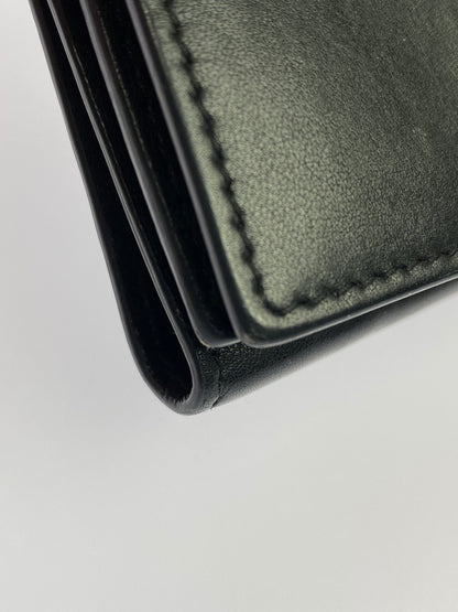 【中古品】【レディース】 SAINT LAURENT サンローラン BRS459880 レザー コンパクトウォレット 三つ折り財布 181-260611-yn-14-min カラー：ブラック 万代Net店