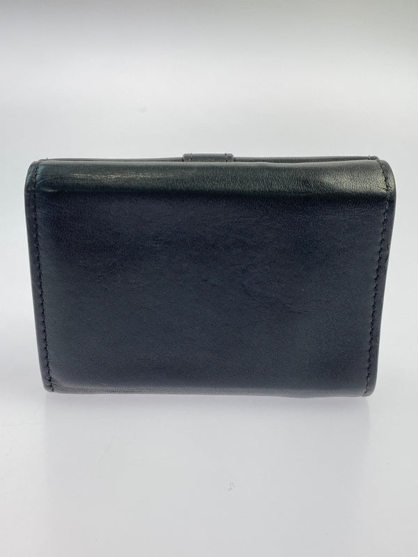 【中古品】【レディース】 SAINT LAURENT サンローラン BRS459880 レザー コンパクトウォレット 三つ折り財布 181-260611-yn-14-min カラー：ブラック 万代Net店