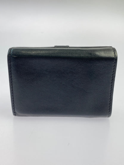 【中古品】【レディース】 SAINT LAURENT サンローラン BRS459880 レザー コンパクトウォレット 三つ折り財布 181-260611-yn-14-min カラー：ブラック 万代Net店