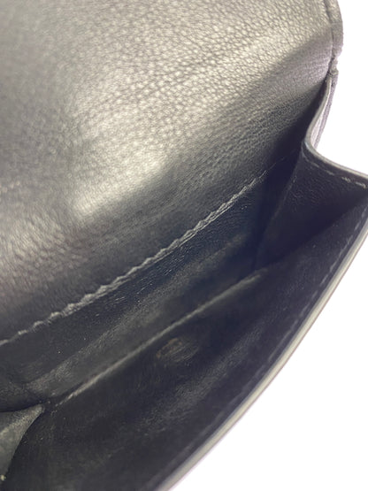 【中古品】【レディース】 SAINT LAURENT サンローラン BRS459880 レザー コンパクトウォレット 三つ折り財布 181-260611-yn-14-min カラー：ブラック 万代Net店