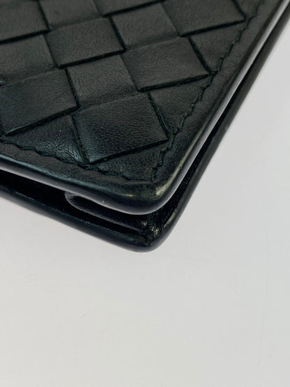 【中古品】【メンズ/レディース】 BOTTEGAVENETA ボッテガヴェネタ イントレチャート 長財布 ロング ウォレット メンズ レディース 181-260403-em-53-min カラー：ブラック 万代Net店