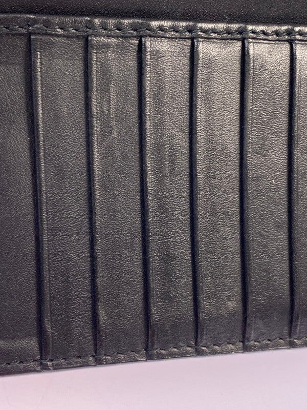 【中古品】【メンズ/レディース】 BOTTEGAVENETA ボッテガヴェネタ イントレチャート 長財布 ロング ウォレット メンズ レディース 181-260403-em-53-min カラー：ブラック 万代Net店