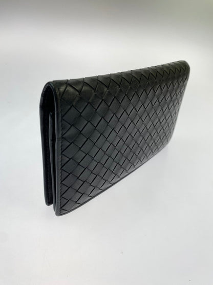 【中古品】【メンズ/レディース】 BOTTEGAVENETA ボッテガヴェネタ イントレチャート 長財布 ロング ウォレット メンズ レディース 181-260403-em-53-min カラー：ブラック 万代Net店