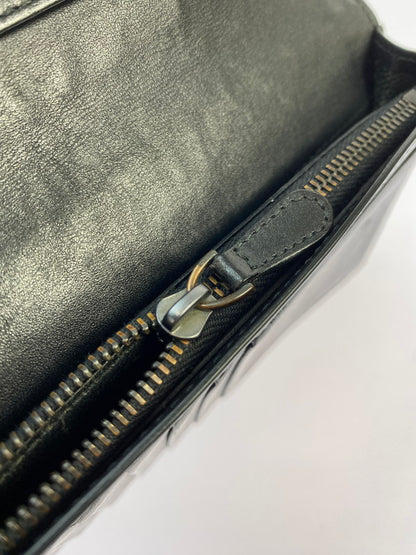 【中古品】【メンズ/レディース】 BOTTEGAVENETA ボッテガヴェネタ イントレチャート 長財布 ロング ウォレット メンズ レディース 181-260403-em-53-min カラー：ブラック 万代Net店