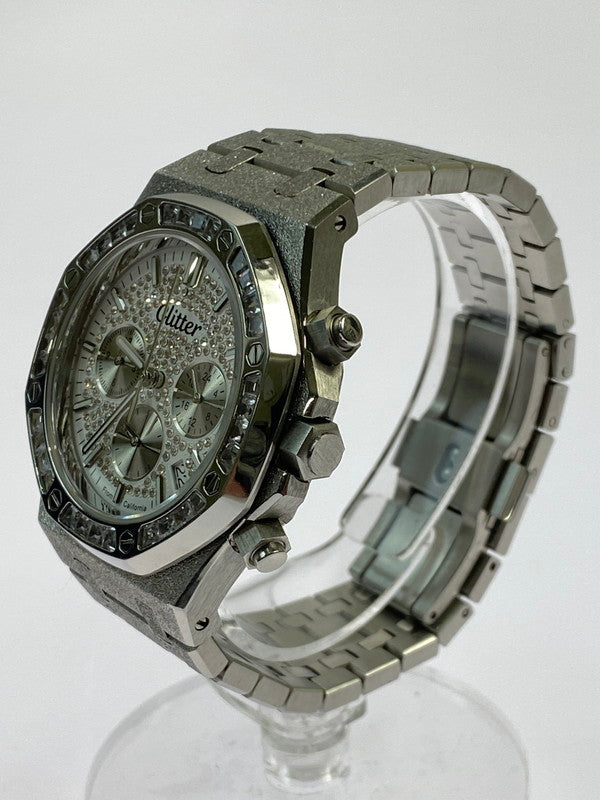 【中古品】【メンズ】 GLITTER グリッター ICED DIAL CALIFORNIA WATCH 腕時計 197-260321-zi-11-min カラー：シルバー 万代Net店