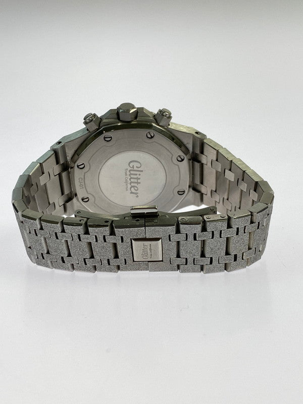 【中古品】【メンズ】 GLITTER グリッター ICED DIAL CALIFORNIA WATCH 腕時計 197-260321-zi-11-min カラー：シルバー 万代Net店