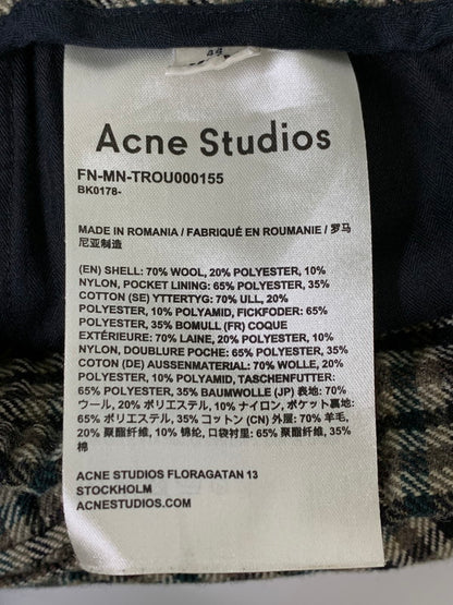 【中古品】【メンズ】 ACNE STUDIOS アクネ ストゥディオズ 19AW TAILORED TROUSERS テーラード トラウザーズ FN-MN-TROU000155 ボトムス パンツ 152-260811-hu-25-min サイズ：44 カラー：ブラウン/グリーン（チェック） 万代Net店