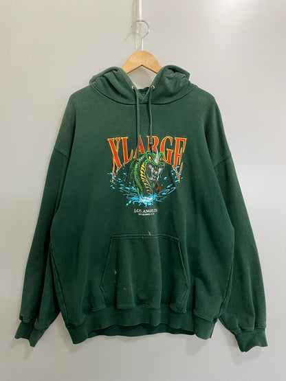 【中古品】【メンズ】 XLARGE エクストララージ DRAGON PULLOVER HOODED SWEAT GREEN ドラゴン プルオーバー フーデッド スウェット グリーン 101224012006 メンズ フーディ パーカー 142-260630-hu-16-min サイズ：XL カラー：グリーン 万代Net店