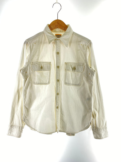 【中古品】【メンズ】 PHERROW'S フェローズ WORK SHIRT ワークシャツ 長袖シャツ メンズ トップス 145-260706-KS-04-min サイズ：S カラー：ホワイト 万代Net店