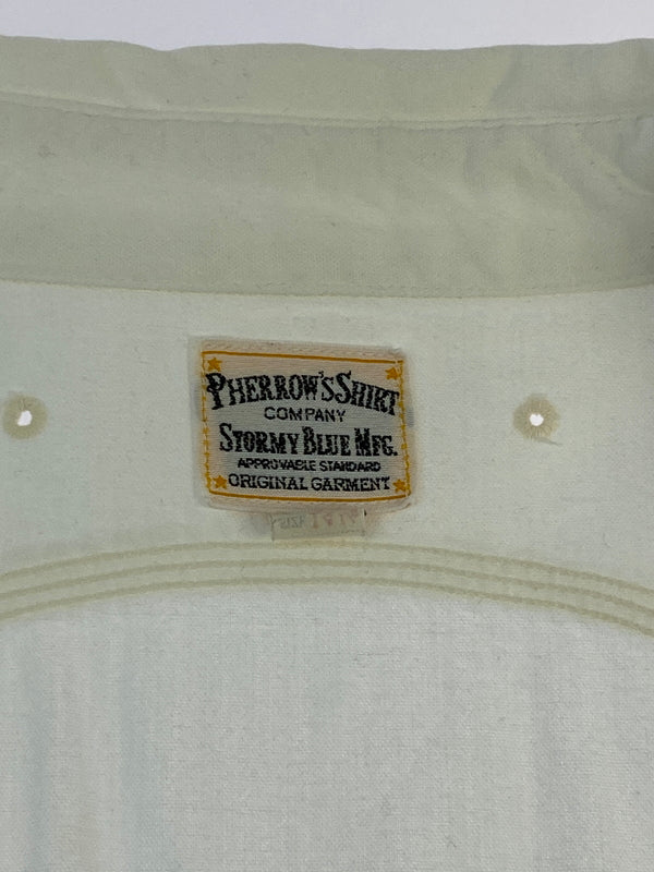 【中古品】【メンズ】 PHERROW'S フェローズ WORK SHIRT ワークシャツ 長袖シャツ メンズ トップス 145-260706-KS-04-min サイズ：S カラー：ホワイト 万代Net店