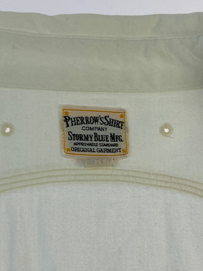 【中古品】【メンズ】 PHERROW'S フェローズ WORK SHIRT ワークシャツ 長袖シャツ メンズ トップス 145-260706-KS-04-min サイズ：S カラー：ホワイト 万代Net店