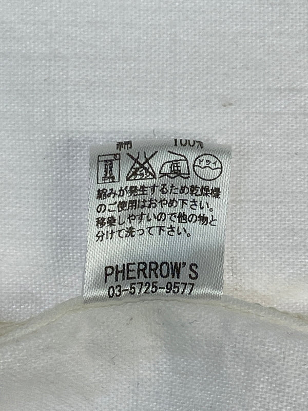 【中古品】【メンズ】 PHERROW'S フェローズ WORK SHIRT ワークシャツ 長袖シャツ メンズ トップス 145-260706-KS-04-min サイズ：S カラー：ホワイト 万代Net店
